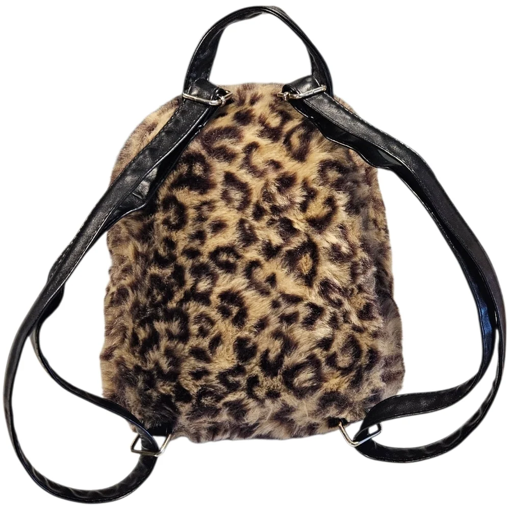 Leopard Faux Fur Mini Cat Backpack with Ears and Tail – The Children’s Place